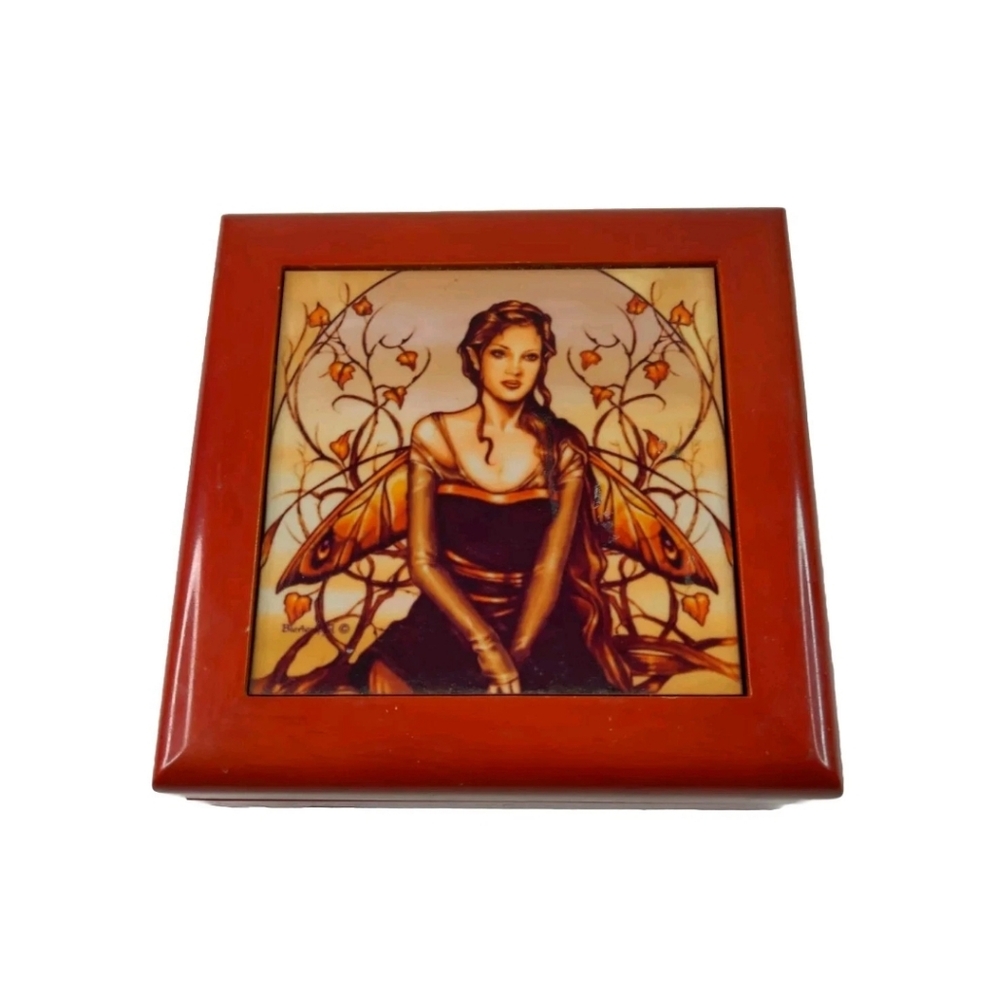 Amy Brown Fairy Trinket Jewelry Box Vtg